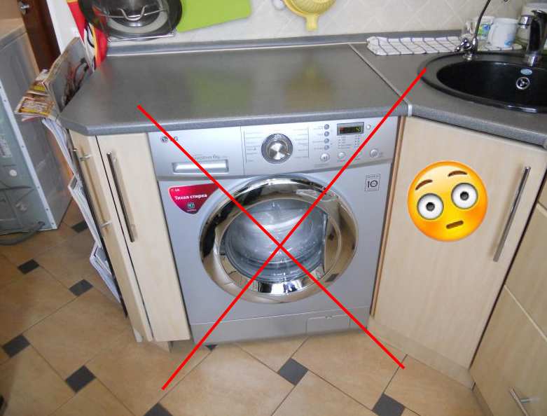 стиральная машина на кухне